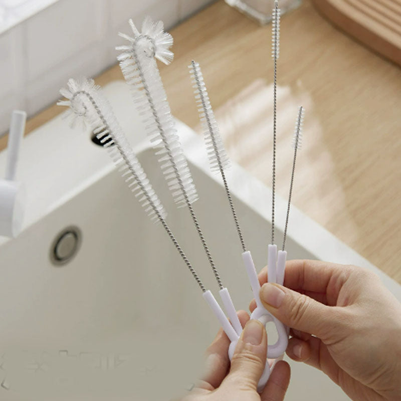 Laboratory test tube cleaning brush