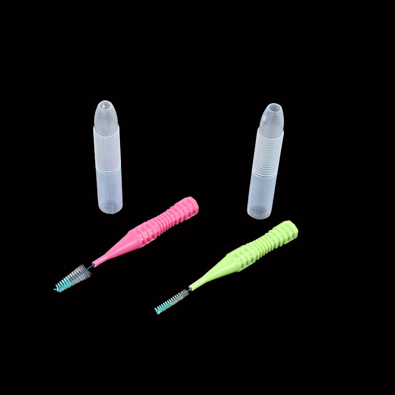 Brush during L-shaped orthodontic interdental period